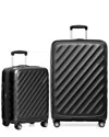 Traveler's Choice Elm Expandable 2pc Luggage Set In Black