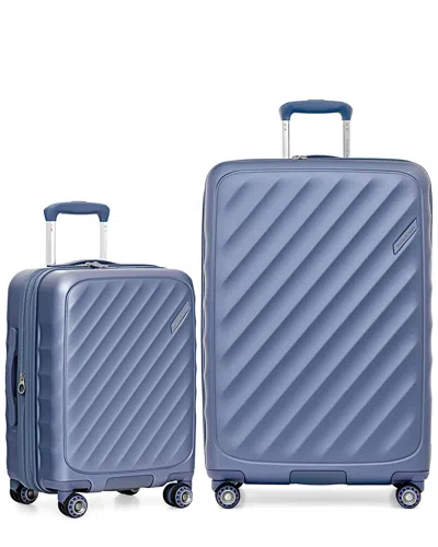 Traveler's Choice Elm Expandable 2pc Luggage Set In Blue