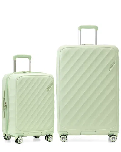 Traveler's Choice Elm Expandable 2pc Luggage Set In Green