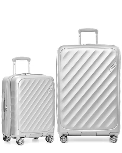 Traveler's Choice Elm Expandable 2pc Luggage Set In Silver