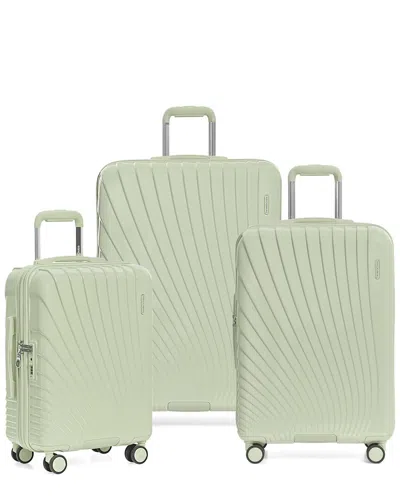 Traveler's Choice Phenom Expandable 3pc Luggage Set In Green