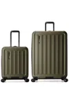Traveler's Choice The Art Of Travel Expandable 2pc Luggage Set In Brown