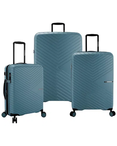Traveler's Choice Vale 3pc Hardside Spinner Luggage Set In Blue