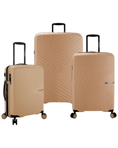Traveler's Choice Vale 3pc Hardside Spinner Luggage Set In Brown