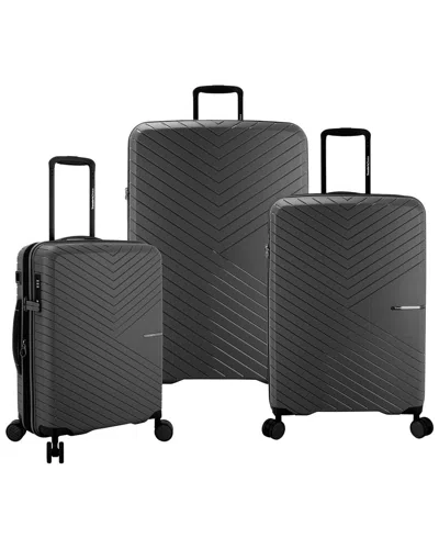 Traveler's Choice Vale 3pc Hardside Spinner Luggage Set In Grey
