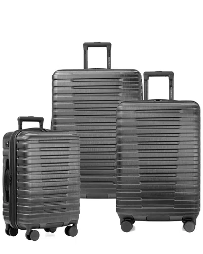 Traveler's Choice Us Traveler Boren Expandable 3pc Luggage Set In Black