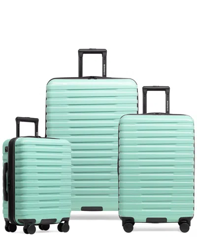 Traveler's Choice Us Traveler Boren Expandable 3pc Luggage Set In Green