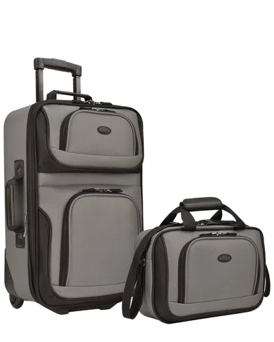 Traveler's Choice Us Traveler Rio Expandable 2pc Luggage Set In Gray