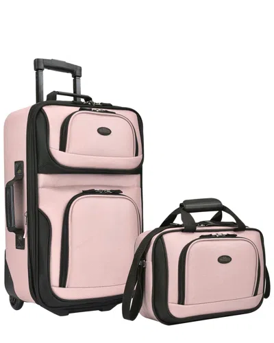 Traveler's Choice Us Traveler Rio Expandable 2pc Luggage Set In Pink