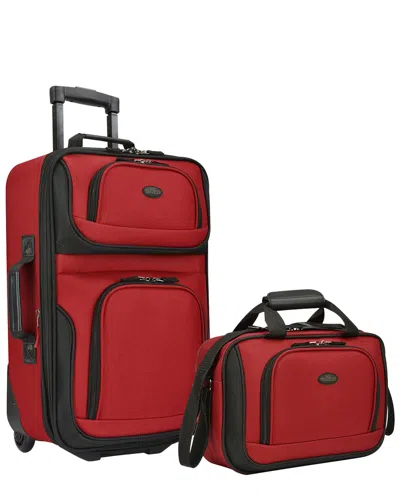Traveler's Choice Us Traveler Rio Expandable 2pc Luggage Set In Red