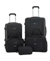 Travelers Club 5-piece Velocity Expandable Rolling Hardside Luggage Set