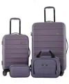 Travelers Club Austin 4 Piece Hardside Luggage Set