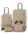 Travelers Club Austin 4 Piece Hardside Luggage Set