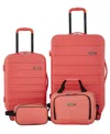 Travelers Club Austin 4 Piece Hardside Luggage Set In Orange