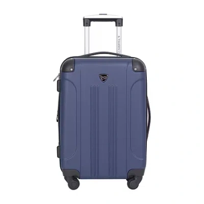 Travelers Club Chicago 20" Hardside Expandable Lightweight Luggage In Blue