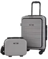 Travelers Club Discovery 2-piece Expandable Rolling Carry-on Luggage Set In Gray