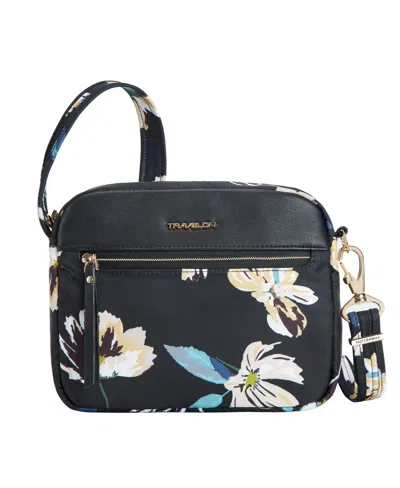 Travelon Anti-theft Addison Small Crossbody In Midnight Floral