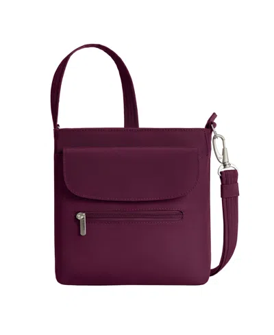 Travelon Anti-theft Classic Mini Shoulder Bag In Burgundy