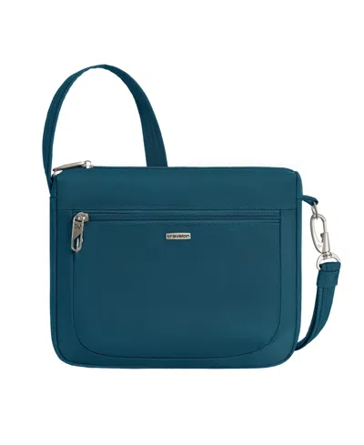 Travelon Anti-theft Classic Small East Or West Crossbody Bag In Blue