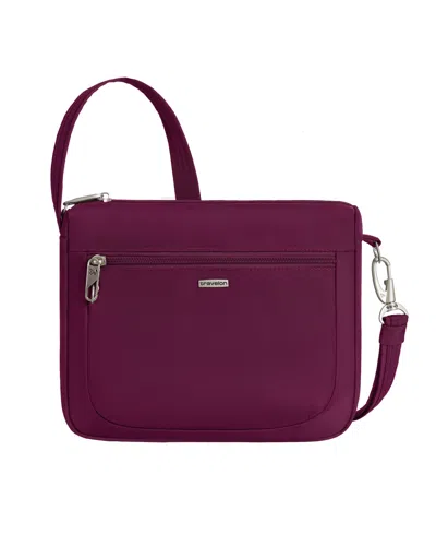 Travelon Anti-theft Classic Small East Or West Crossbody Bag In Burgundy