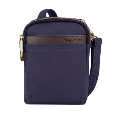 Travelon Anti-theft Courier Crossbody Bag In Blue