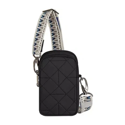 Travelon Boho Anti-theft 2 Compartment Phone Crossbody In Black