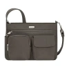 Travelon Essentials Anti-theft Patch Pocket Crossbody In Gray