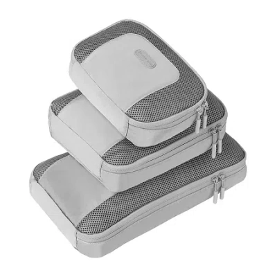 Travelon Pi Never Lost Set Of 3 Packing Cubes In Gray
