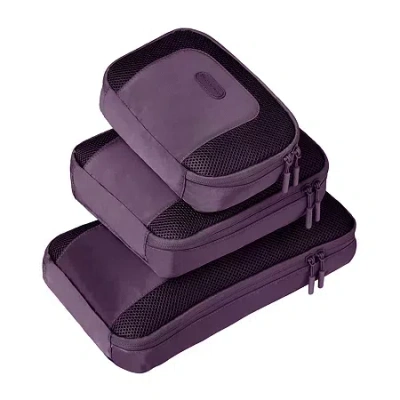 Travelon Pi Never Lost Set Of 3 Packing Cubes In Purple