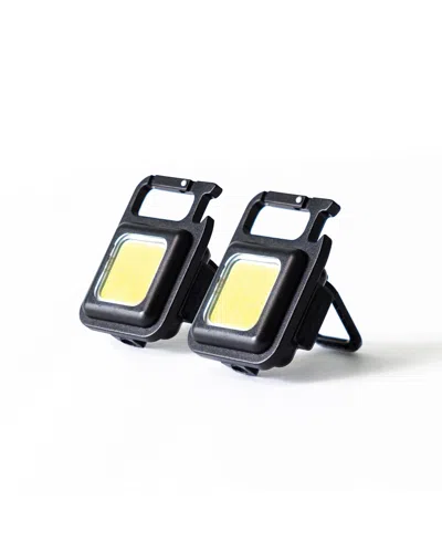 Travelon Set Of 2, Cob Multy-use Rechargable Travel Lights In Black