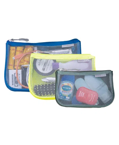 Travelon Set Of 3 Assorted Piped Pouches In Bold
