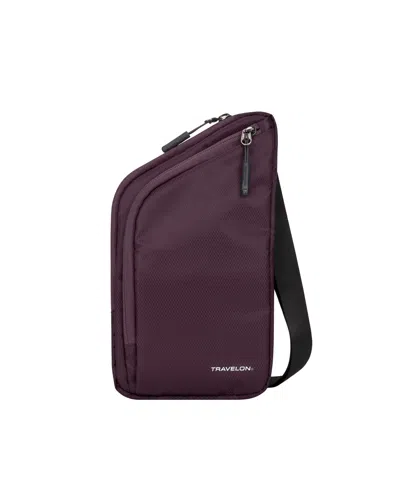 Travelon Slim Crossbody Bag In Blackberry