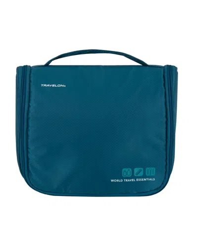 Travelon World Travel Essentials Hanging Toiletry Case In Peacock Te