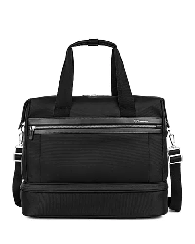 Travelpro Platinum Elite Drop-bottom Weekender In Shadow Black