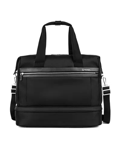 Travelpro Platinum Elite Drop-bottom Weekender In Shadow Black