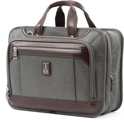 Travelpro Platinum Elite Expandable Business Laptop Briefcase, Fits Up To 15.6 Laptop In Vintage Grey