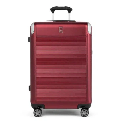 Travelpro Platinum Elite Hardside Expandable 25" Medium Checked Spinner Luggage In Burgundy