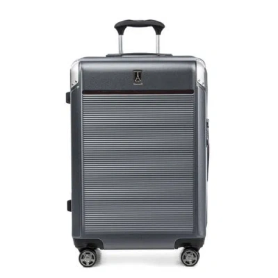 Travelpro Platinum Elite Hardside Expandable Checked- Medium 25-inch Spinner In Vintage Grey
