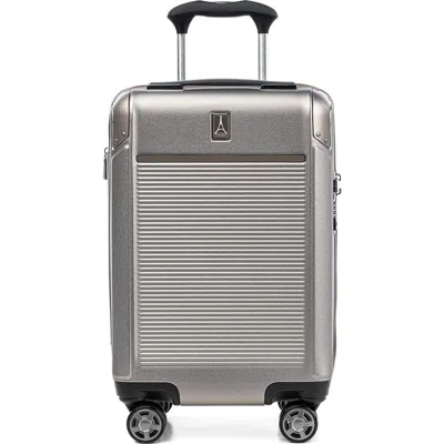 Travelpro Platinum Elite Hardside Expandable Compact Carry-on 20-inch Spinner In Metallic Sand