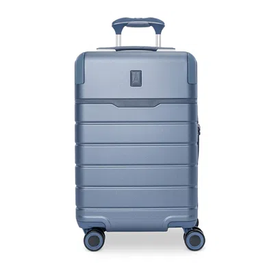 Travelpro Platinum Reserve Hardside Carry On Expandable Spinner In Steel Blue