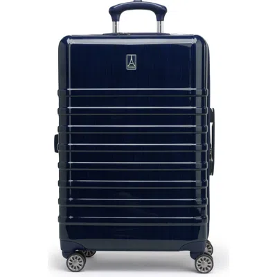 Travelpro Rollmaster Lite 24 Inch Expandable Hardside Spinner Suitcase In Dark Navy Black Brushed