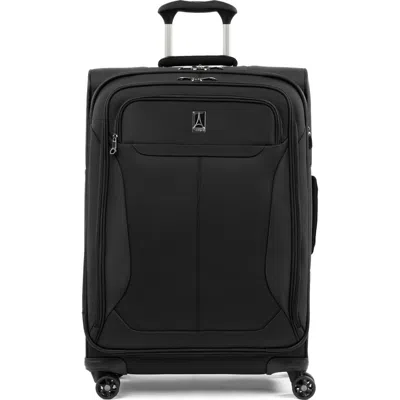 Travelpro Tourlite Softside Expandable 25" Medium Checked Spinner Luggage In Black