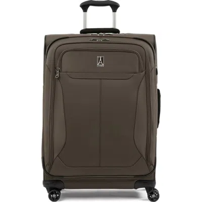 Travelpro Tourlite Softside Expandable 25" Medium Checked Spinner Luggage In Brown