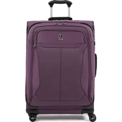 Travelpro Tourlite Softside Expandable 25" Medium Checked Spinner Luggage In Purple