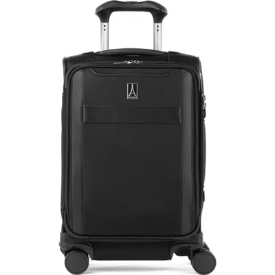 Travelpro Versapack + Lightweight Softside Expandable 20" Compact Carry On Spinner Luggage In Black