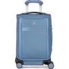 Travelpro Versapack + Lightweight Softside Expandable 20" Compact Carry On Spinner Luggage In Elemental Blue