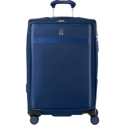 Travelpro Versapack + Lightweight Softside Expandable 25" Medium Check In Spinner Luggage In Blue