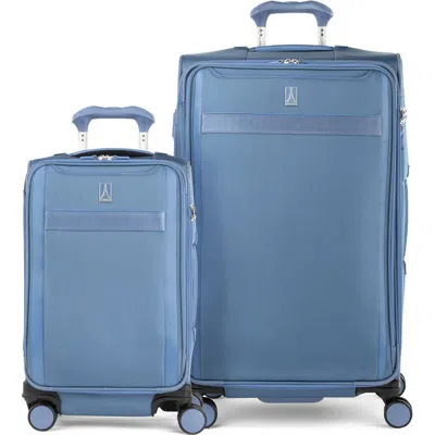 Travelpro Versapack + Softside Carry On & Large Spinner Luggage Set In Blue