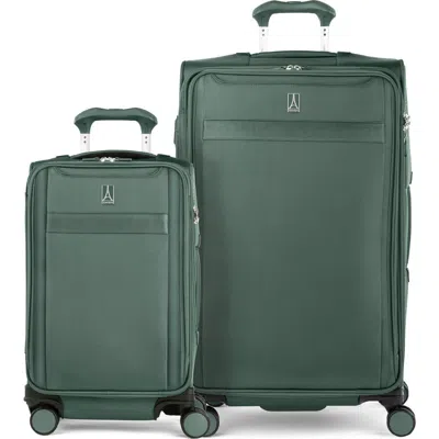 Travelpro Versapack + Softside Carry On & Large Spinner Luggage Set In Green