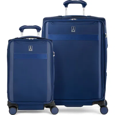 Travelpro Versapack + Softside Carry On & Medium Spinner Luggage Set In Blue
